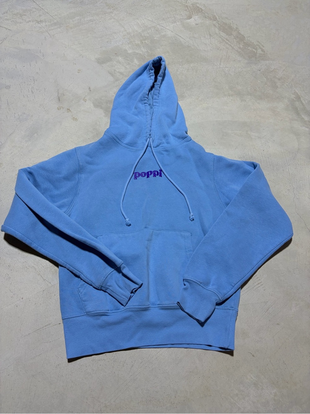 Poppi x target Blue Pullover Hoodie sweatshirt XS